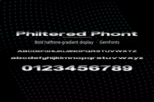 Related font Philtered Phont