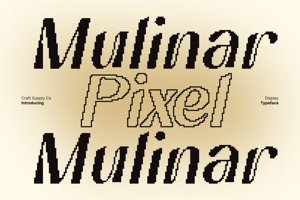 Related font Mulinar Pixel