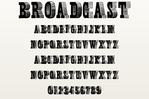 Related font Broadcast Titling