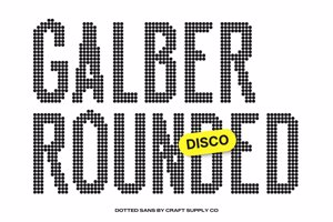 Related font Galber Disco