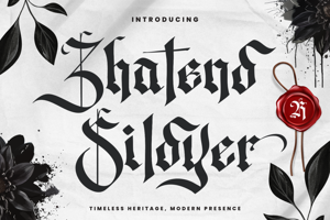Related font Zhatend Sildyer