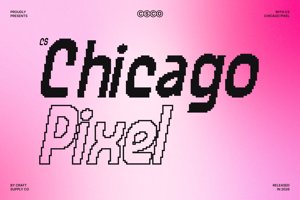 Related font CS Chicago Pixel