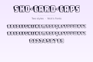 Related font Sho-Card-Caps