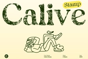 Related font Calive Stamp