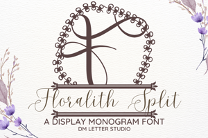 Related font Floralith Split Monogram