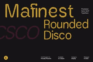 Related font Mafinest Rounded Disco