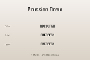 Related font Prussian Brew