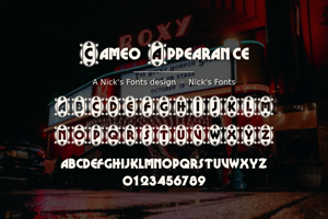 Related font Cameo Appearance