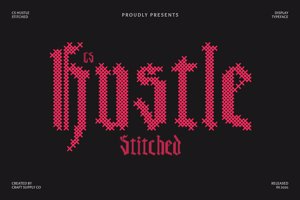 Related font CS Hustle Stitched