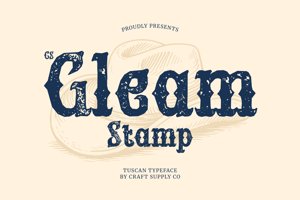 Related font CS Gleam Stamp