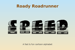 Related font Roady Roadrunner