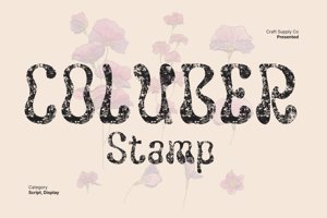 Related font Coluber Stamp