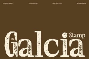 Related font CS Galcia Stamp