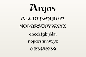 Related font Argos George