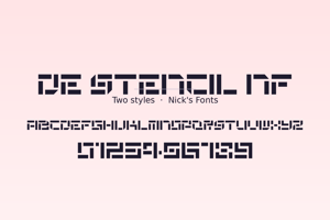 Related font De Stencil NF