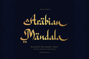 Related font Arabian Mandala