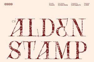 Related font CS Alden Stamp
