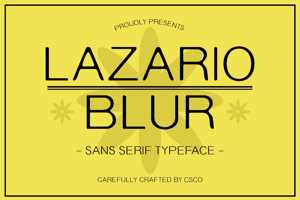Related font Lazario Blur