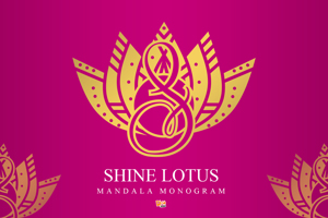 Shine Lotus Mandala Monogram