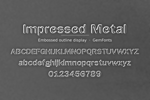 Related font Impressed Metal