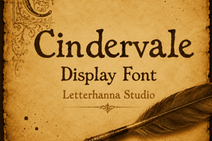 Related font Cindervale