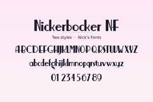Related font Nickerbocker NF