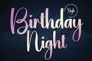 Related font Birthday Night