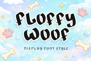 Related font Fluffy Woof
