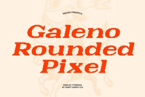 Related font Galeno Rounded Pixel