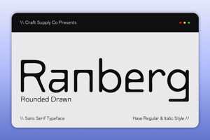 Related font Ranberg Rounded Drawn