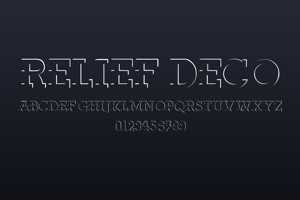 Related font Relief Deco