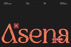 Related font CS Asena Stamp