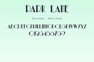 Related font Park Lane