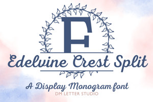 Related font Edelvine Crest Split Monogram