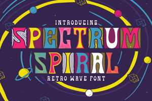 Spectrum Spiral – Retro Wave Font