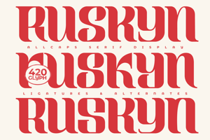 Related font Ruskyn