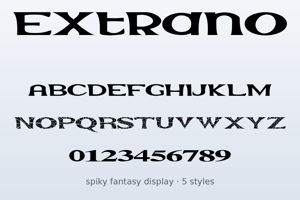 Related font Extrano