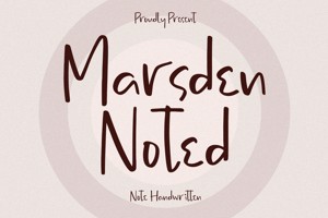 Related font Marsden Noted