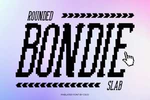 Related font Bondie Slab Rounded Pixel