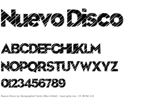 Related font Nuevo Disco