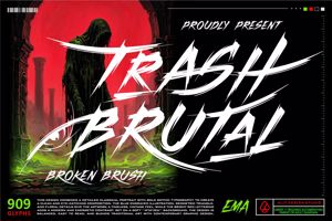 Related font Trash Brutal