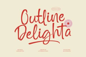 Related font Outline Delighta VERSION