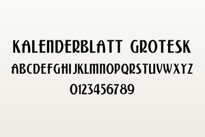 Related font Kalenderblatt Grotesk