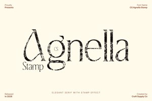 Related font CS Agnella Stamp