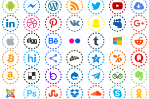 social networks colors