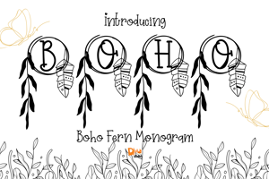 Boho Fern Monogram