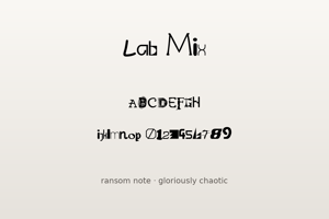 Related font Lab Mix