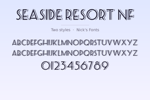 Related font Seaside Resort NF