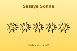 Related font Sassys Sonne