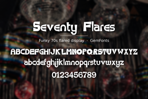 Related font Seventy Flares
